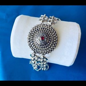 Boho chic silver chain bracelet